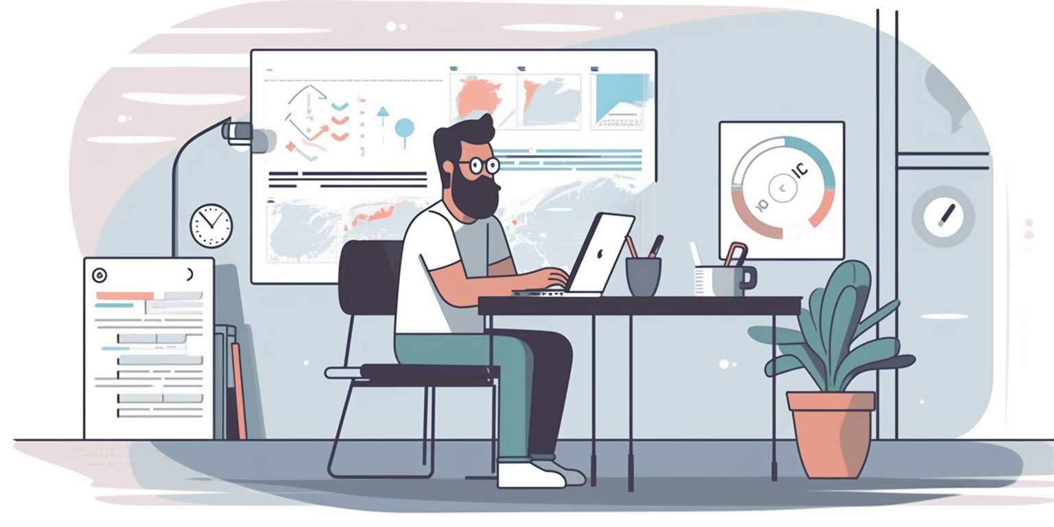 Person am Computer
